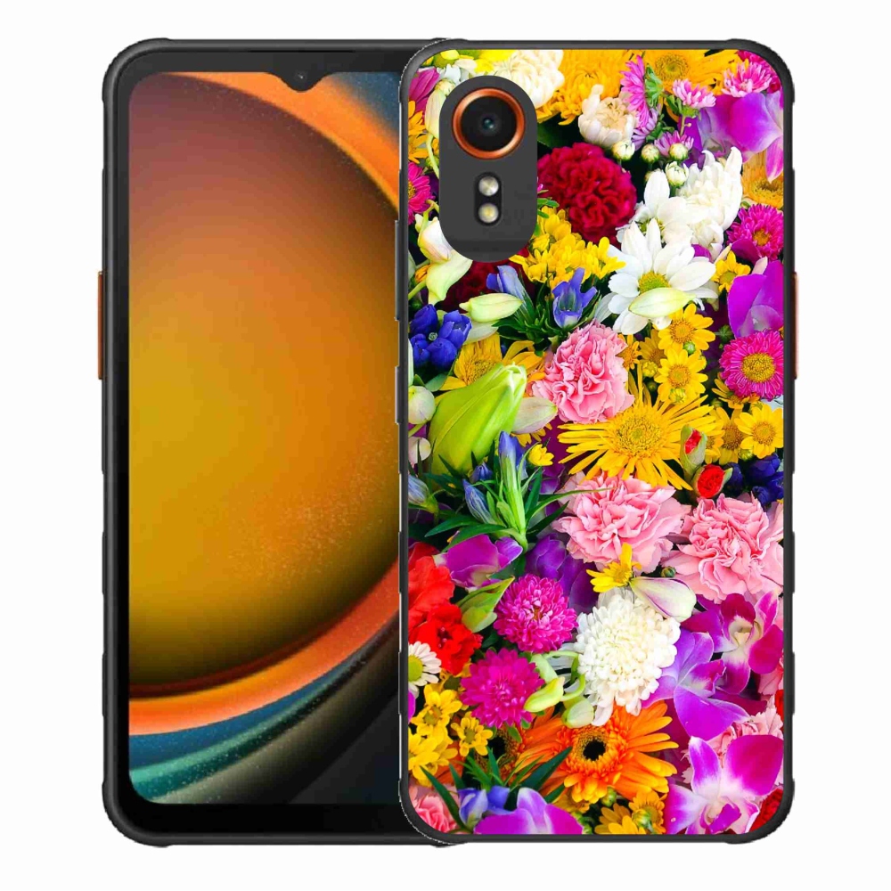 Gelový kryt mmCase na Samsung Galaxy Xcover 7 - květiny 12