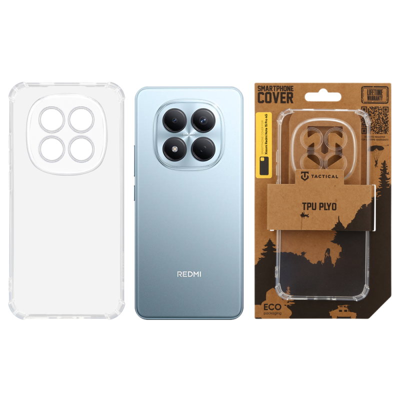 Tactical TPU Plyo Kryt pro Xiaomi Redmi Note 15 Pro 4G Transparent