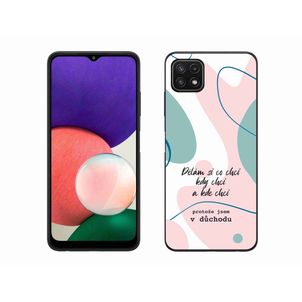 Gelový kryt mmCase na Samsung Galaxy A22 5G - vtipný text 10 bílé pozadí