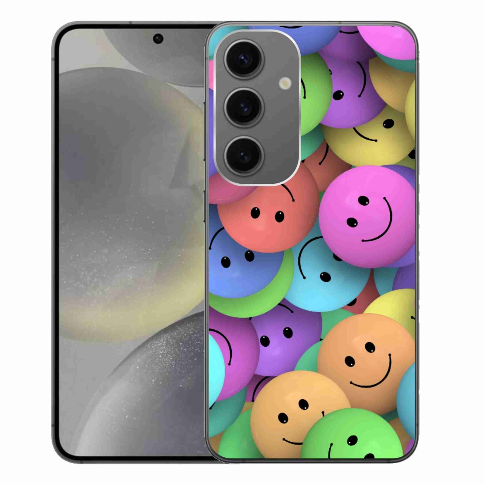 Gelový kryt mmCase na Samsung Galaxy S24+ - barevní smajlíci
