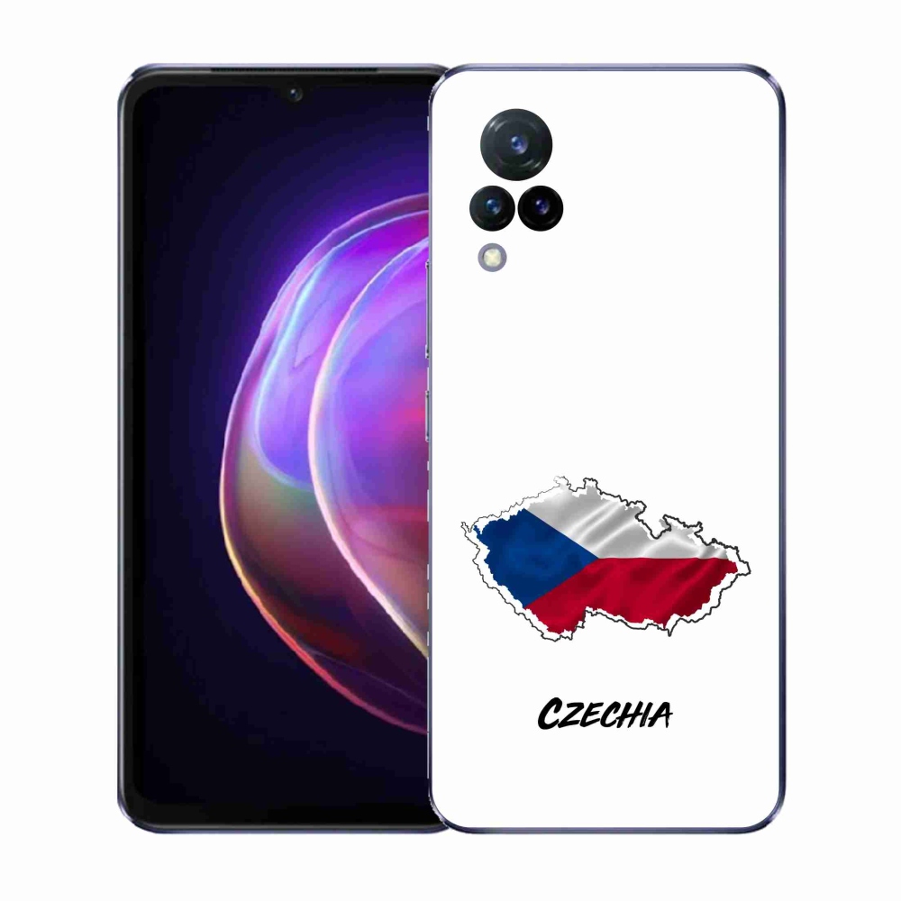 Gelový kryt mmCase na Vivo V21 4G/5G - Czechia bílé pozadí