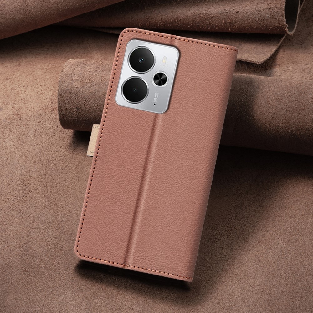 BNF DUO knížkové pouzdro na Realme 14 5G - hnědé