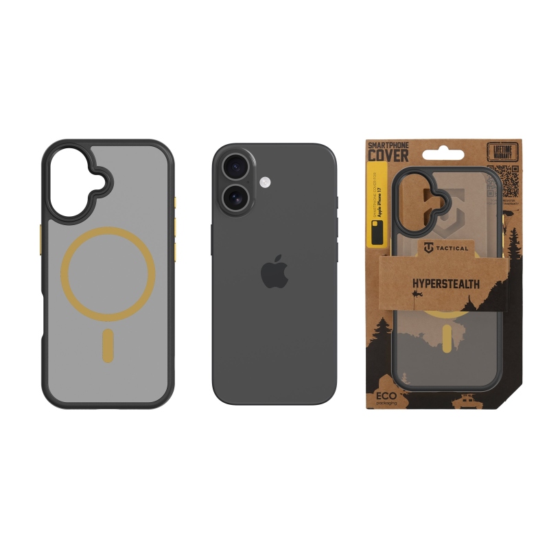 Tactical MagForce Hyperstealth 2.0 Kryt pro iPhone 17 Black/Yellow