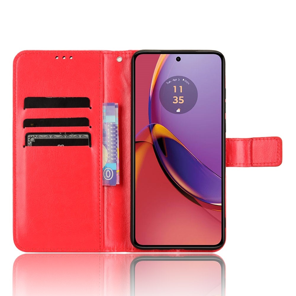 Crazy knížkové pouzdro na Motorola Moto G84 5G - červené