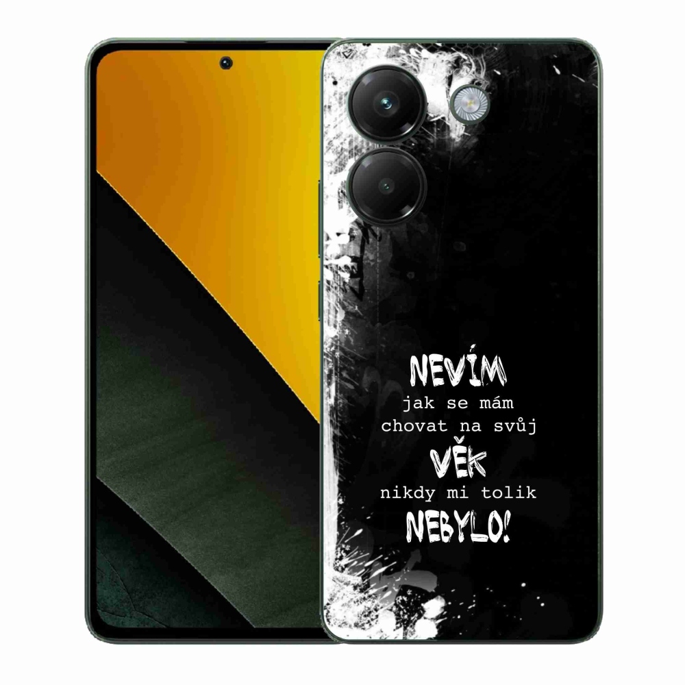 Gelový kryt mmCase na Xiaomi Poco M7 Pro 5G - vtipný text 14 černé pozadí