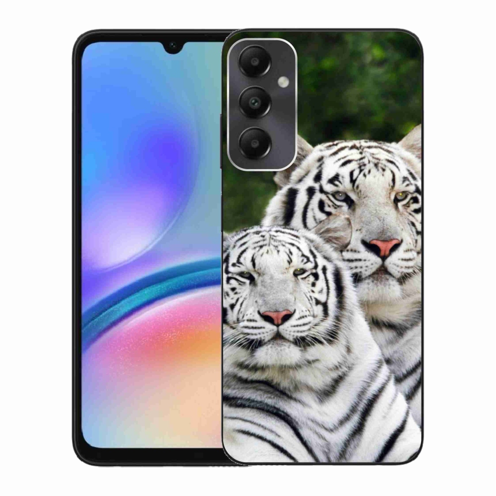 Gelový obal mmCase na Samsung Galaxy A05s - bílí tygři