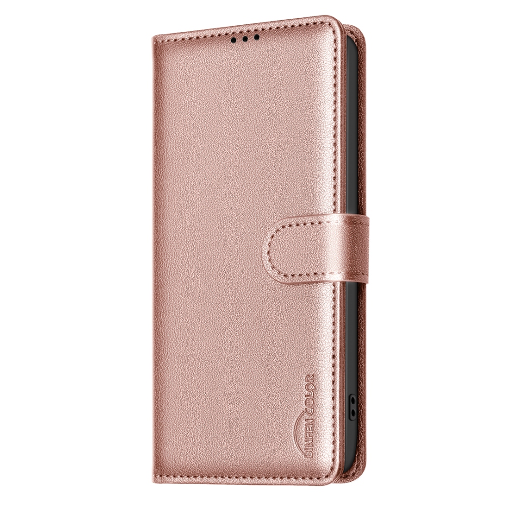 BINFEN knížkové pouzdro na mobil iPhone 17 Air - růžovozlaté