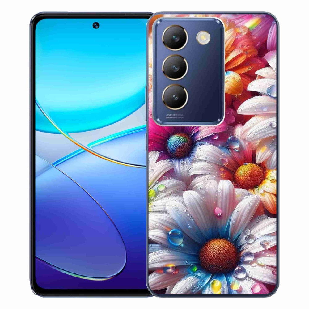 Gelový kryt mmCase na Vivo V40 SE 4G/5G - barevné kopretiny