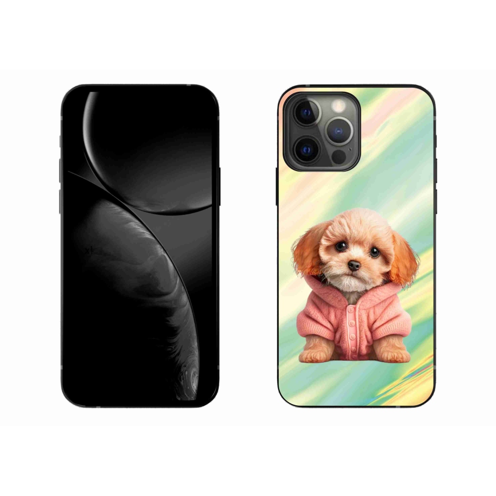 Gelový kryt mmCase na iPhone 13 Pro Max - štěně ve svetru