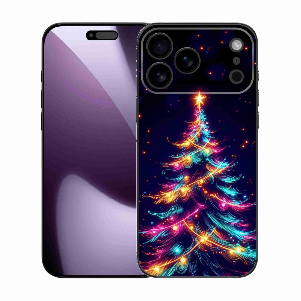 Gelový kryt mmCase na iPhone 17 Pro Max - neonový vánoční stromek