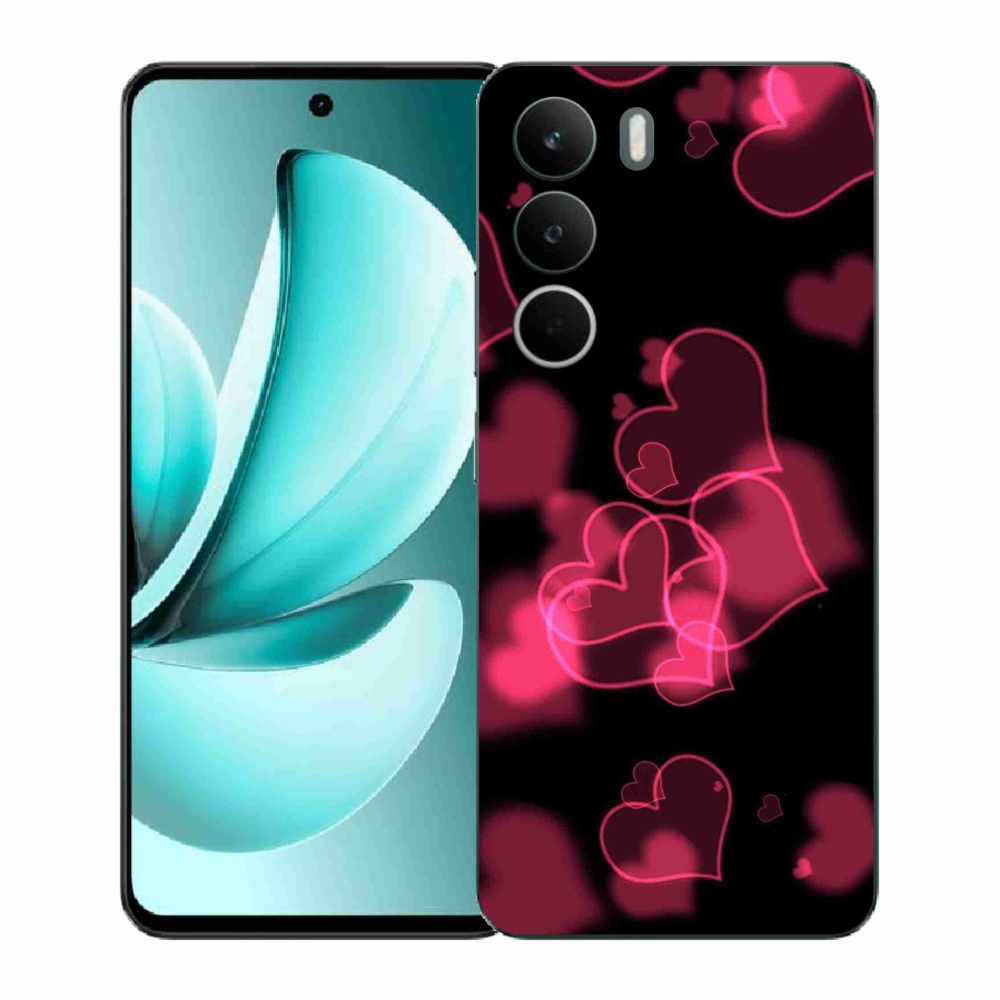 Gelový kryt mmCase na Realme C71 - červená srdíčka