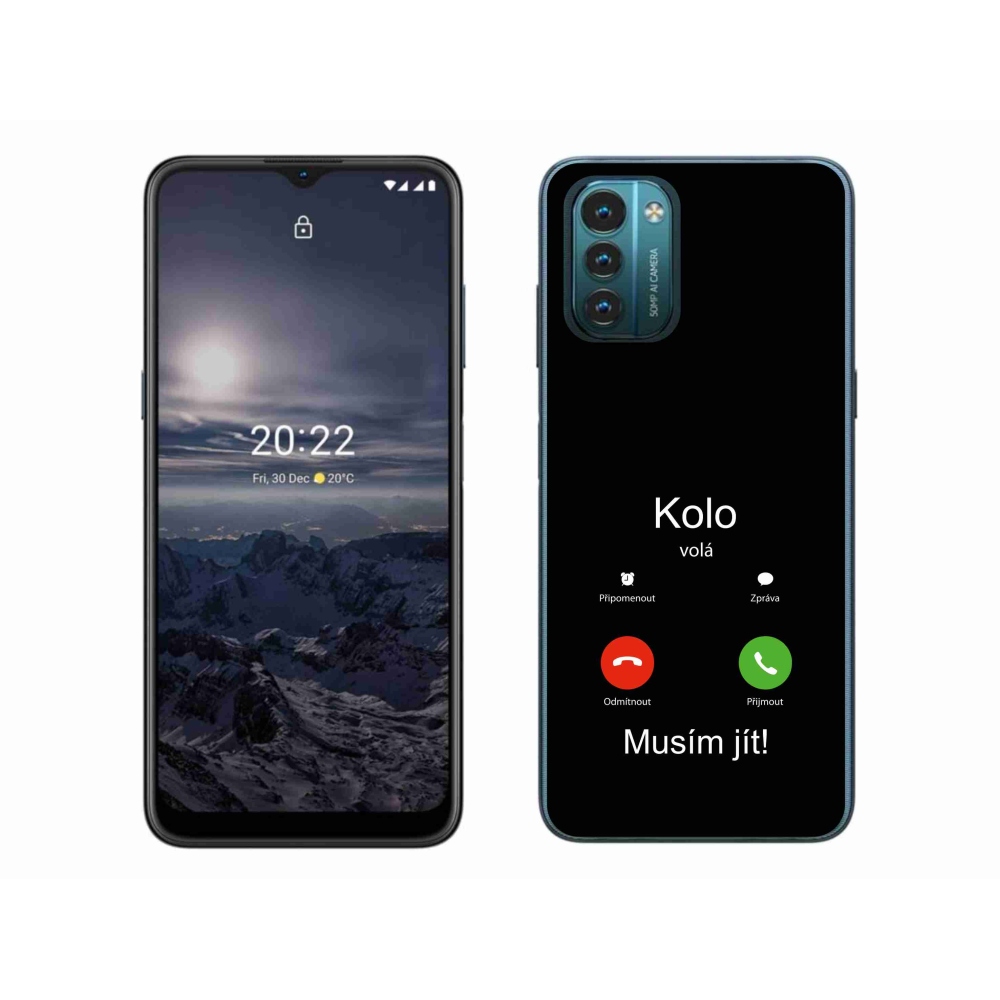 Gelový kryt mmCase na Nokia G11/G21 - kolo volá černé pozadí