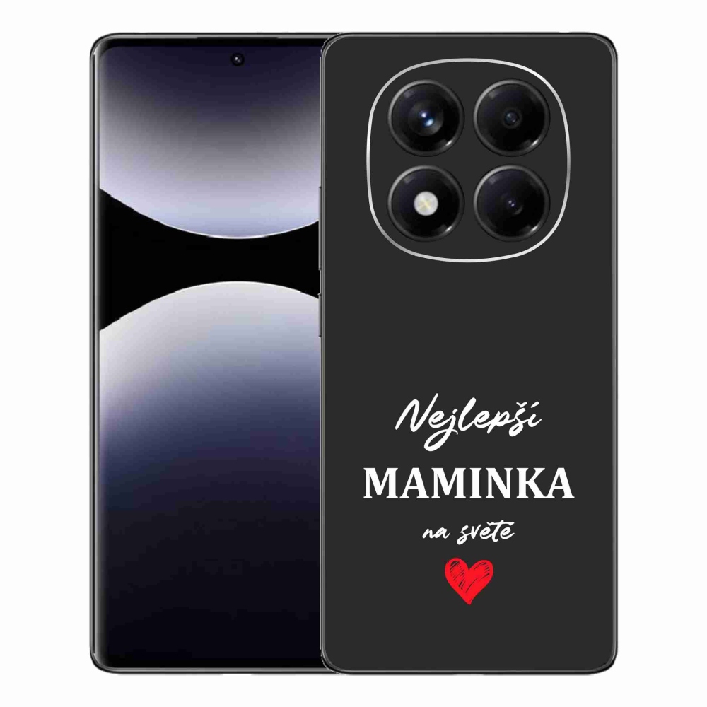 Gelový kryt mmCase na Xiaomi Redmi Note 14 Pro - nejlepší maminka 1 černé pozadí