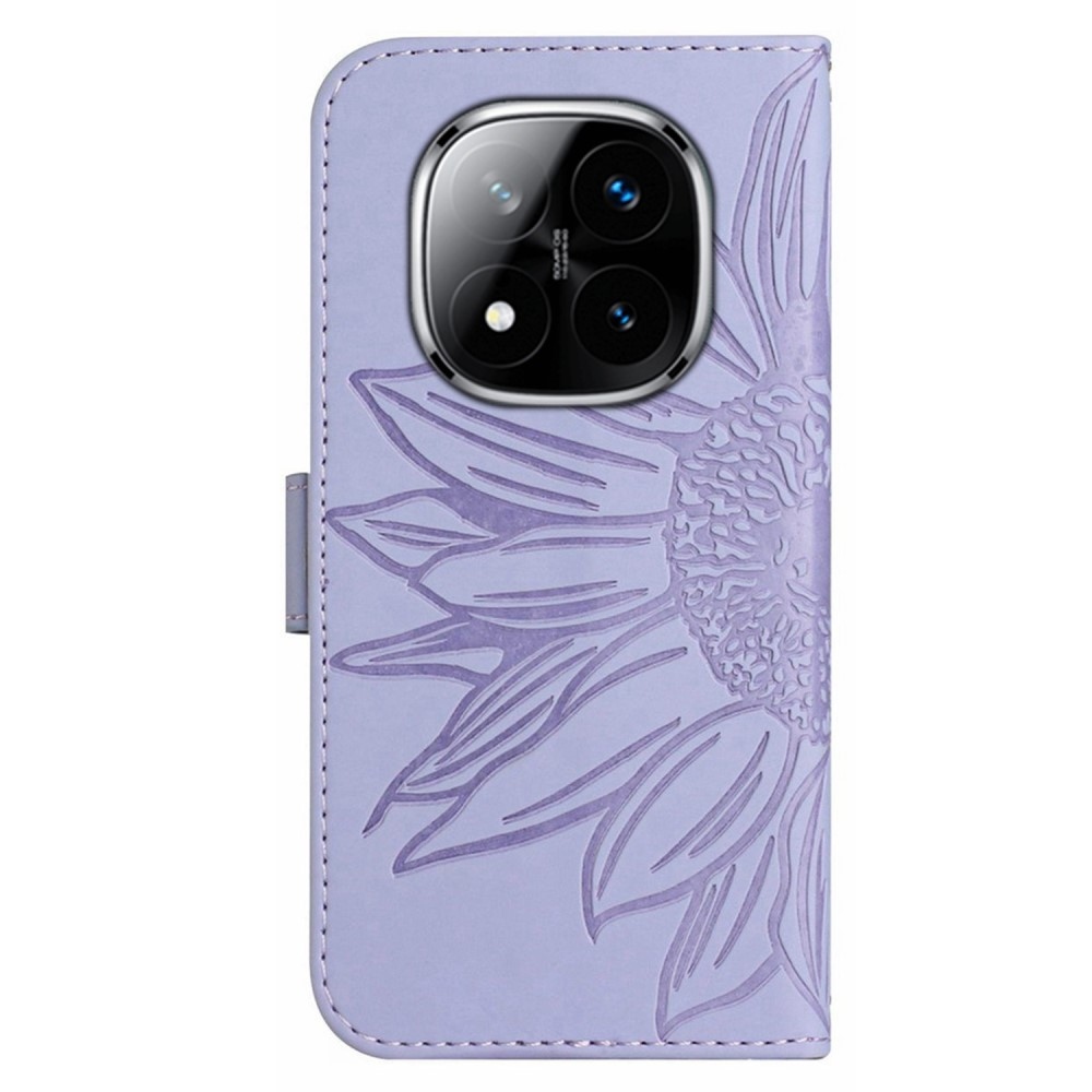 Sunflowers knížkové pouzdro na Xiaomi Redmi Note 14 Pro - světlefialové