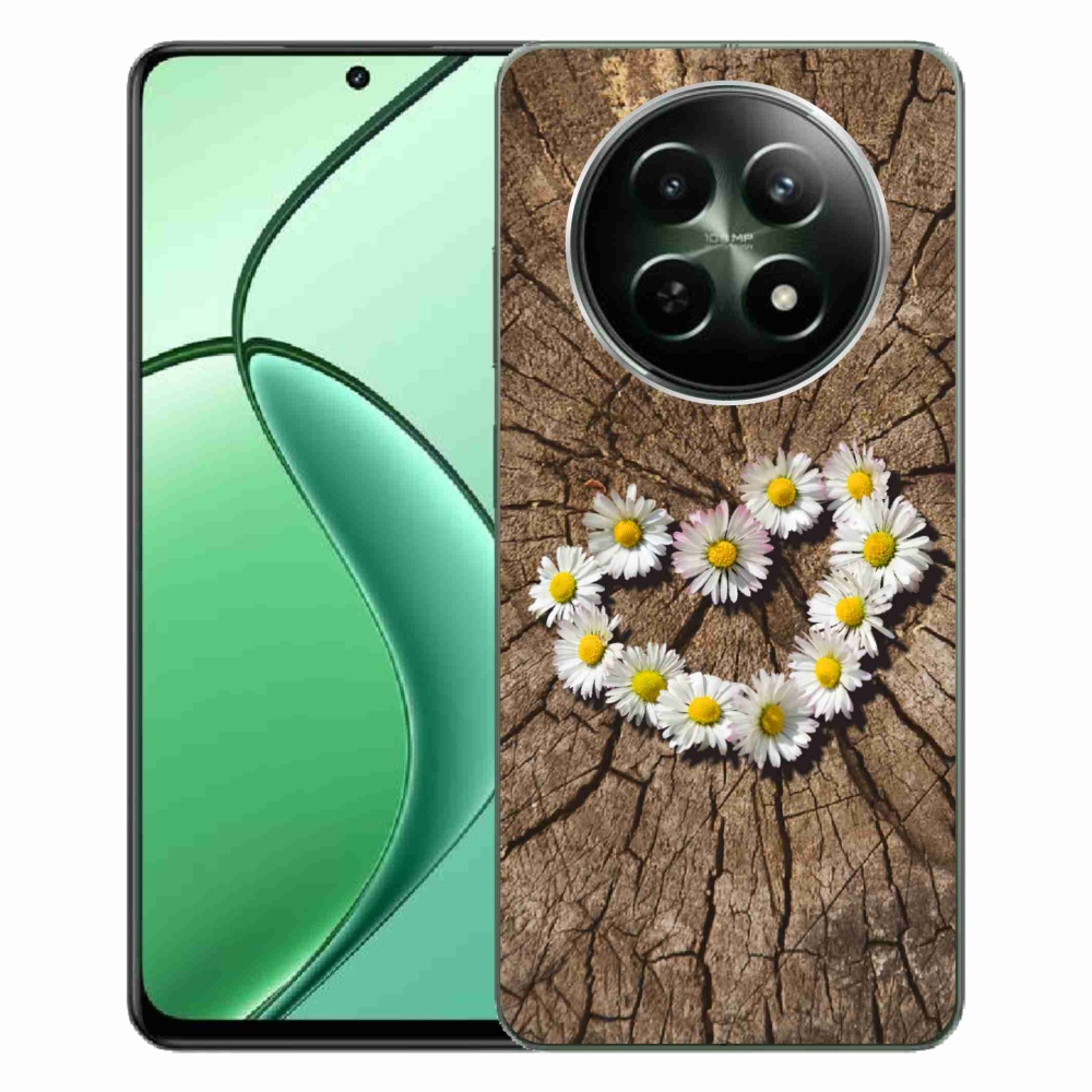 Gelový kryt mmCase na Realme 12 5G/12x 5G - srdce z kopretin