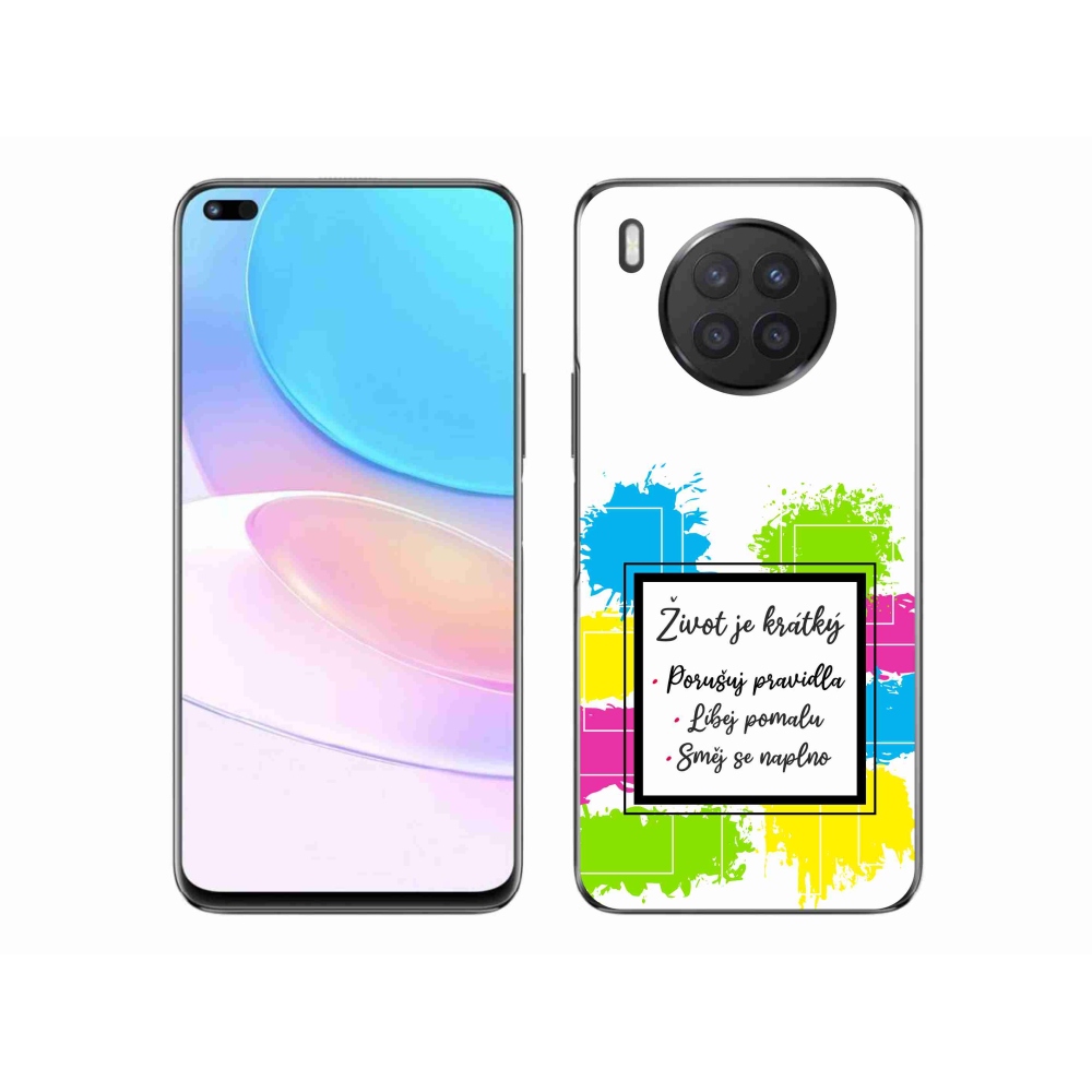 Gelový kryt mmCase na Honor 50 Lite - citát 5 bílé pozadí
