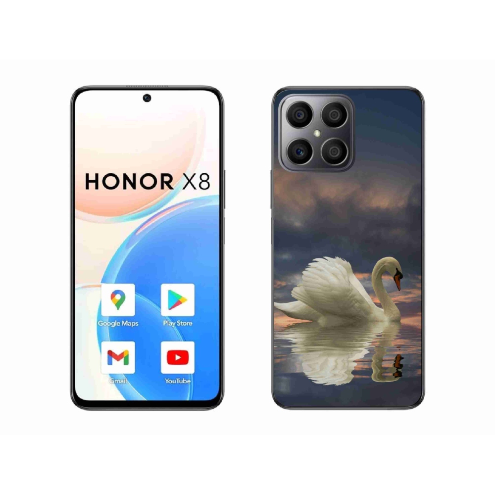 Gelový kryt mmCase na Honor X8 - labuť