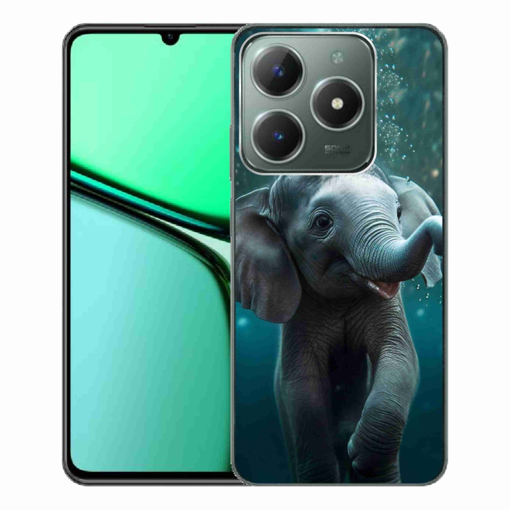 Gelový kryt mmCase na Realme C61 - slůně pod vodou