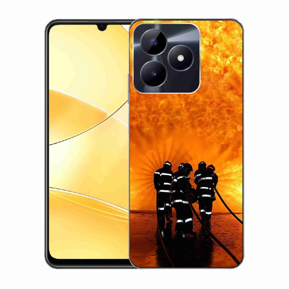 Gelový kryt mmCase na Realme C51/C53 - požár