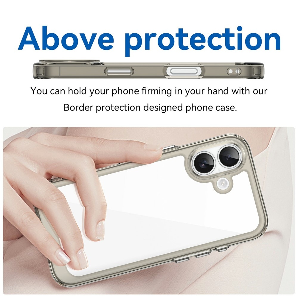 Gelový obal s pevnými zády na iPhone 17 - šedý