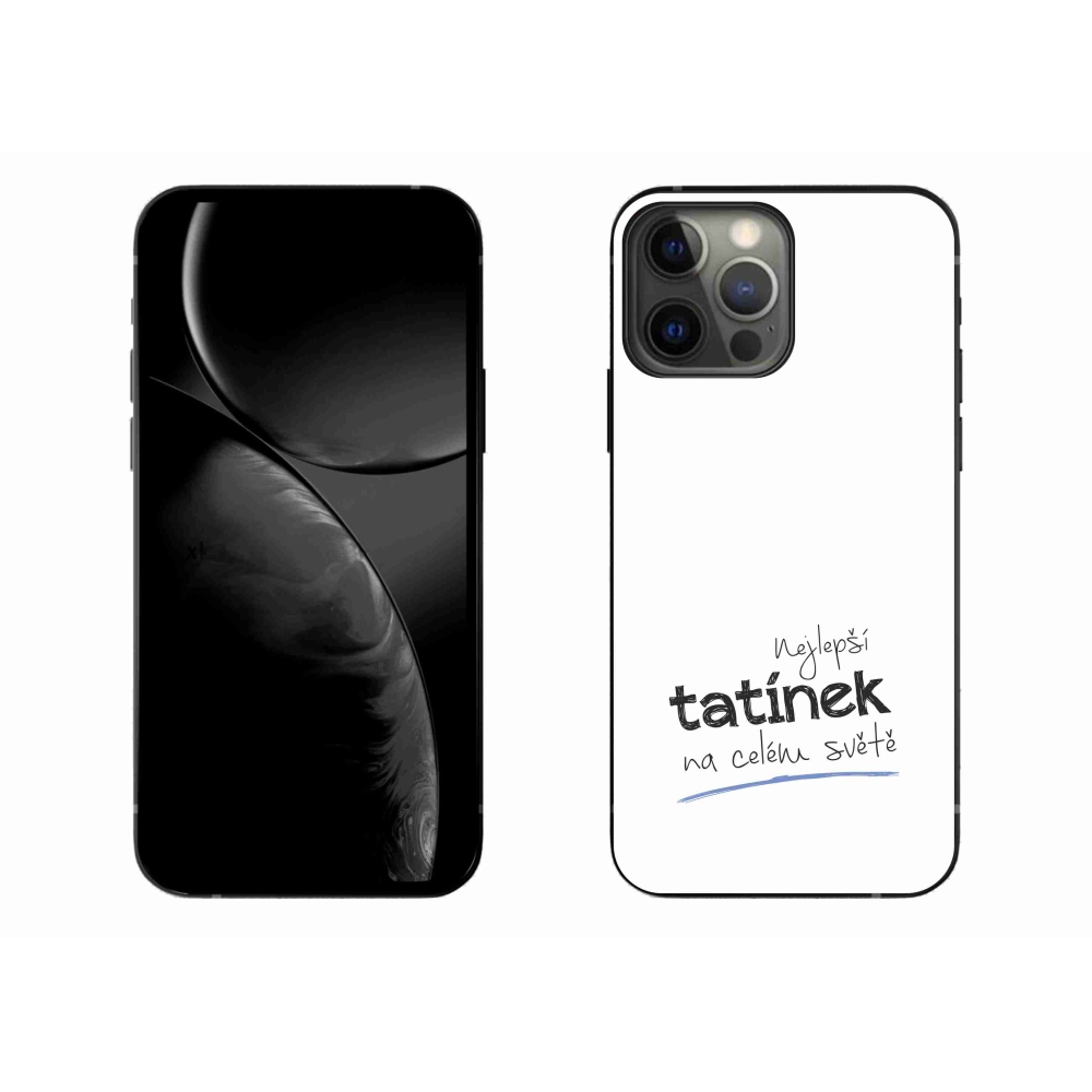 Gelový kryt mmCase na iPhone 13 Pro Max 6.7 - nejlepší tatínek 4 bílé pozadí