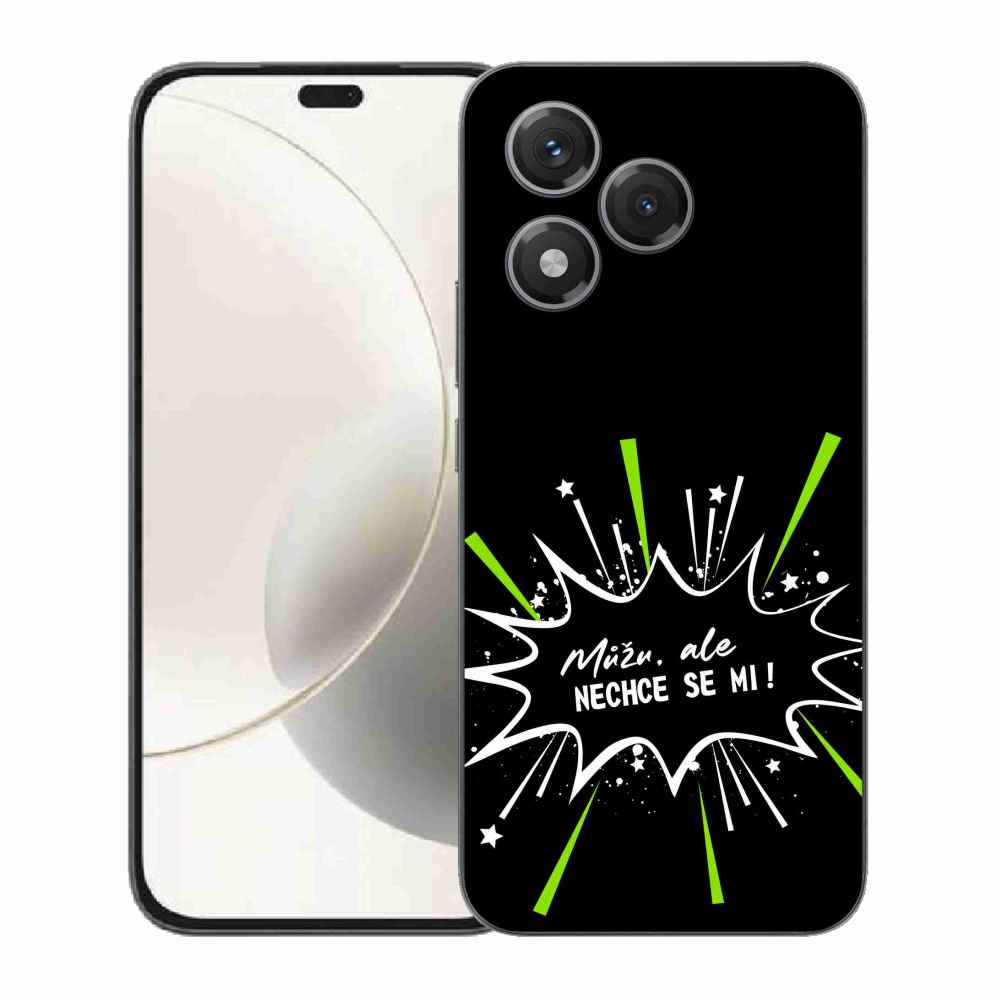 Gelový kryt mmCase na Honor 400 Lite - vtipný text 11 černé pozadí