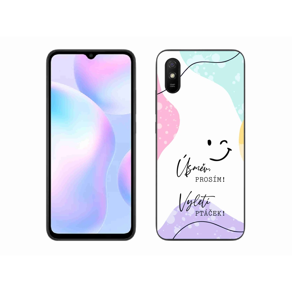 Gelový kryt mmCase na Xiaomi Redmi 9AT - vtipný text 4 bílé pozadí