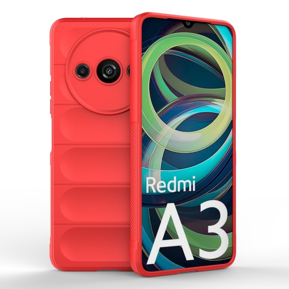 Rugg odolný gelový obal na Xiaomi Redmi A3 - červený