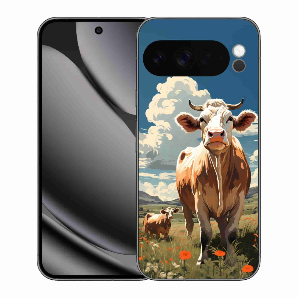 Gelový kryt mmCase na Google Pixel 10 Pro XL - krávy na louce