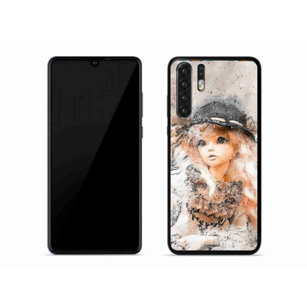 Gelový kryt mmCase na mobil Huawei P30 Pro - holčička s kloboukem
