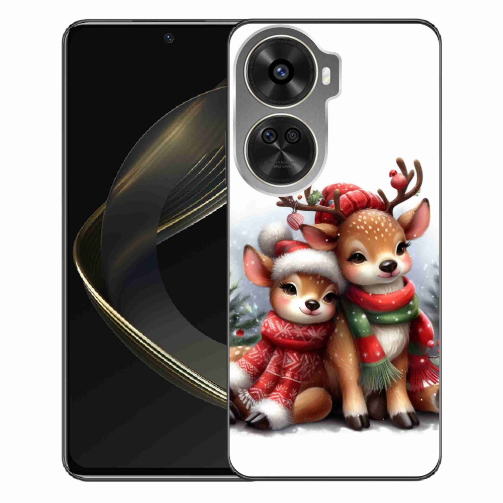 Gelový kryt mmCase na Huawei Nova 12 SE - vánoční sobi
