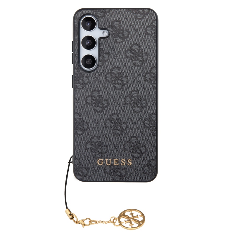Guess 4G Charm Zadní Kryt pro Samsung Galaxy S24 Grey