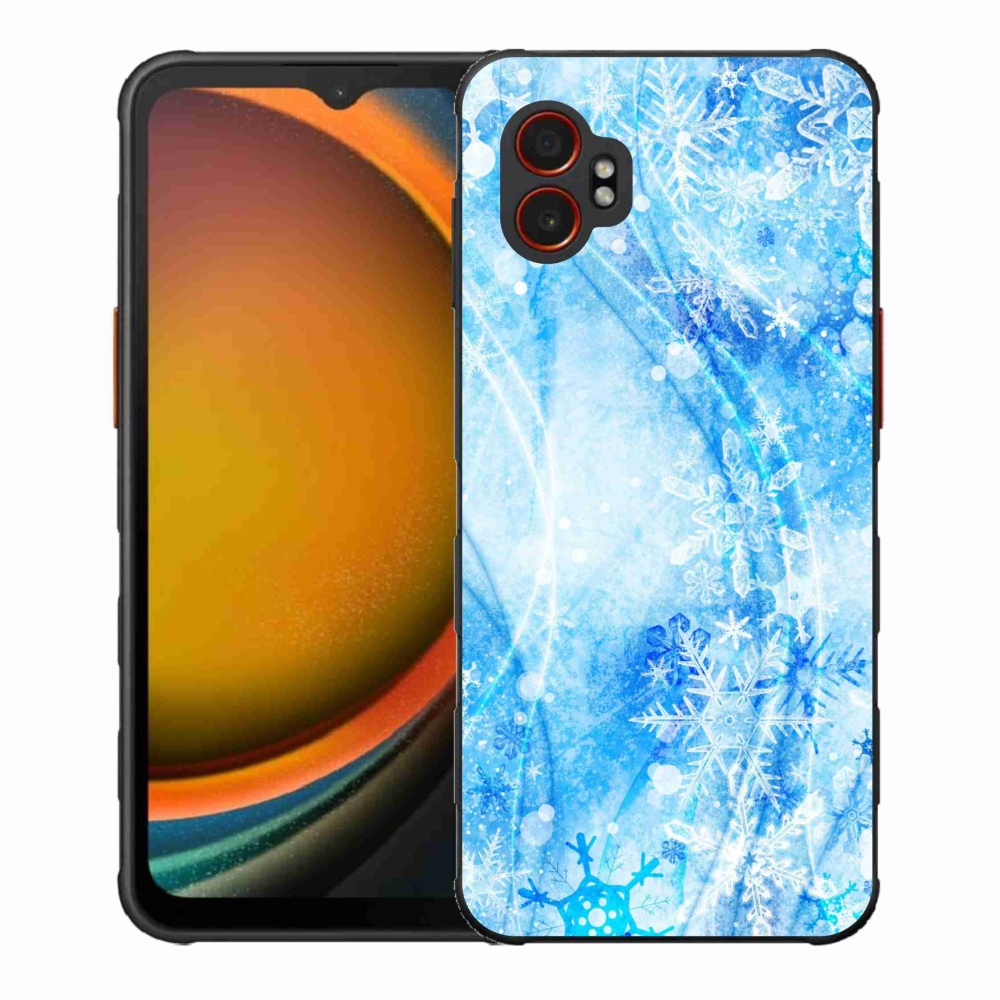 Gelový kryt mmCase na Samsung Galaxy Xcover 7 Pro - sněhové vločky