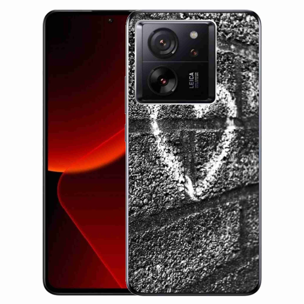Gelový kryt mmCase na Xiaomi 13T/13T Pro - srdce na zdi