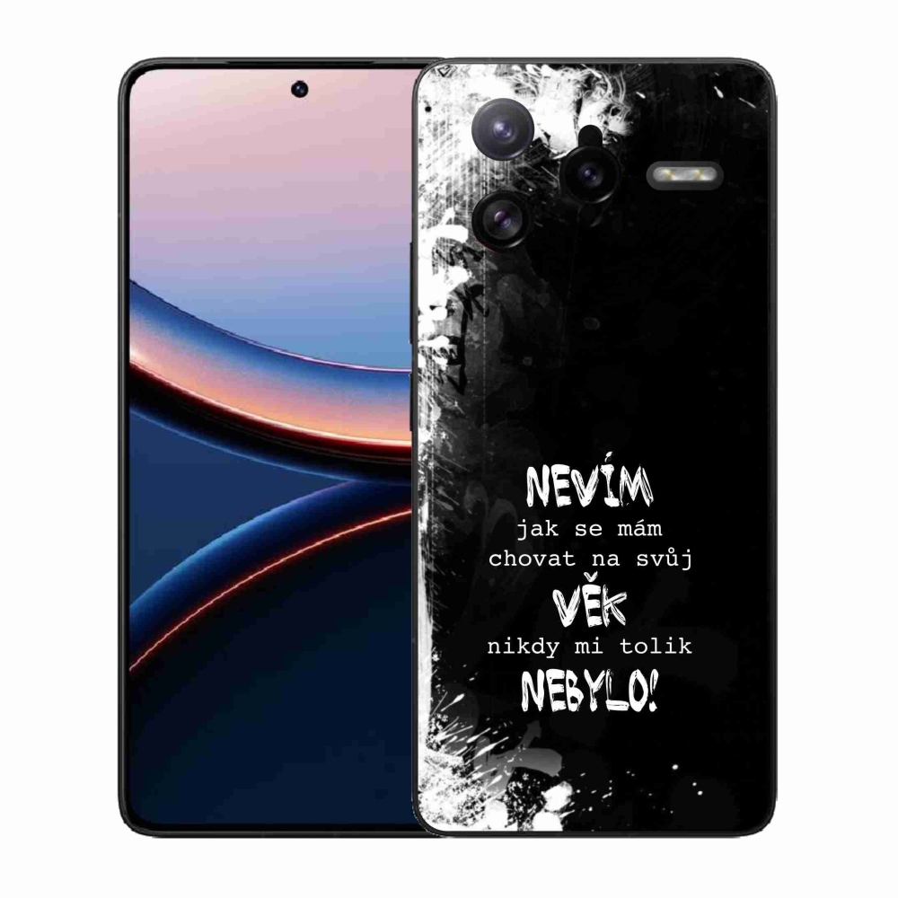 Gelový kryt mmCase na Xiaomi Poco F7 Ultra - vtipný text 14 černé pozadí