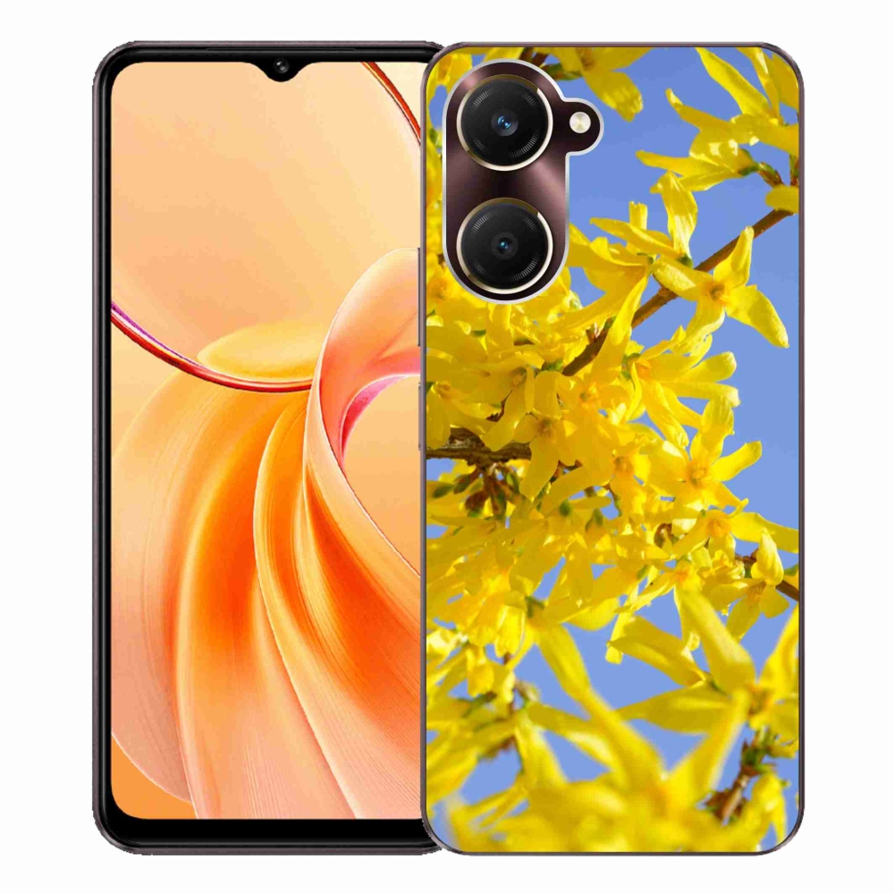 Gelový kryt mmCase na Vivo Y28s 5G - žluté květy
