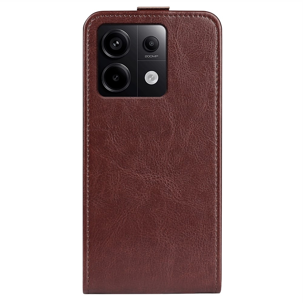 Vertical flipové pouzdro na Xiaomi Redmi Note 13 Pro 5G/Poco X6 5G - hnědé