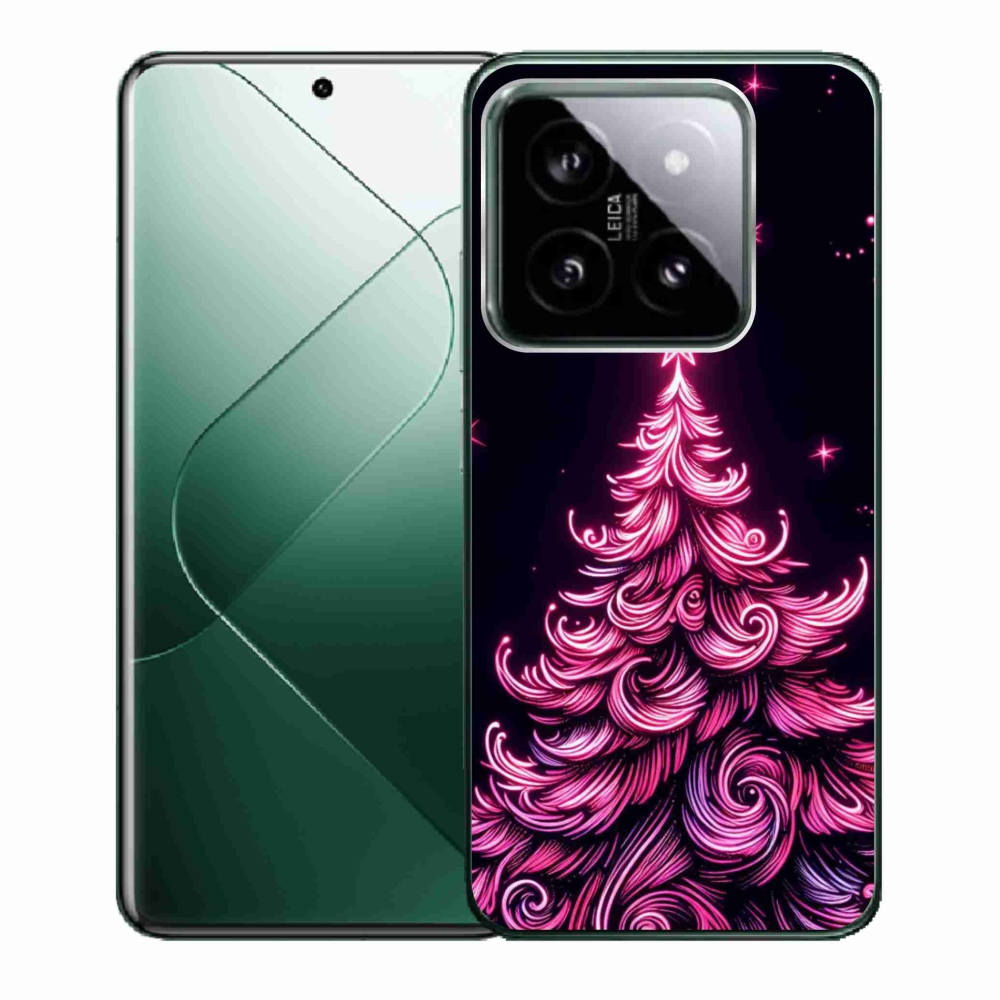Gelový kryt mmCase na Xiaomi 14 - neonový vánoční stromek 2