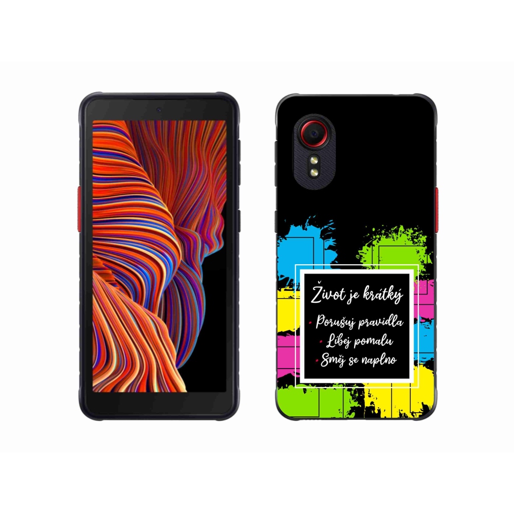 Gelový kryt mmCase na Samsung Galaxy Xcover 5 - citát 5 černé pozadí
