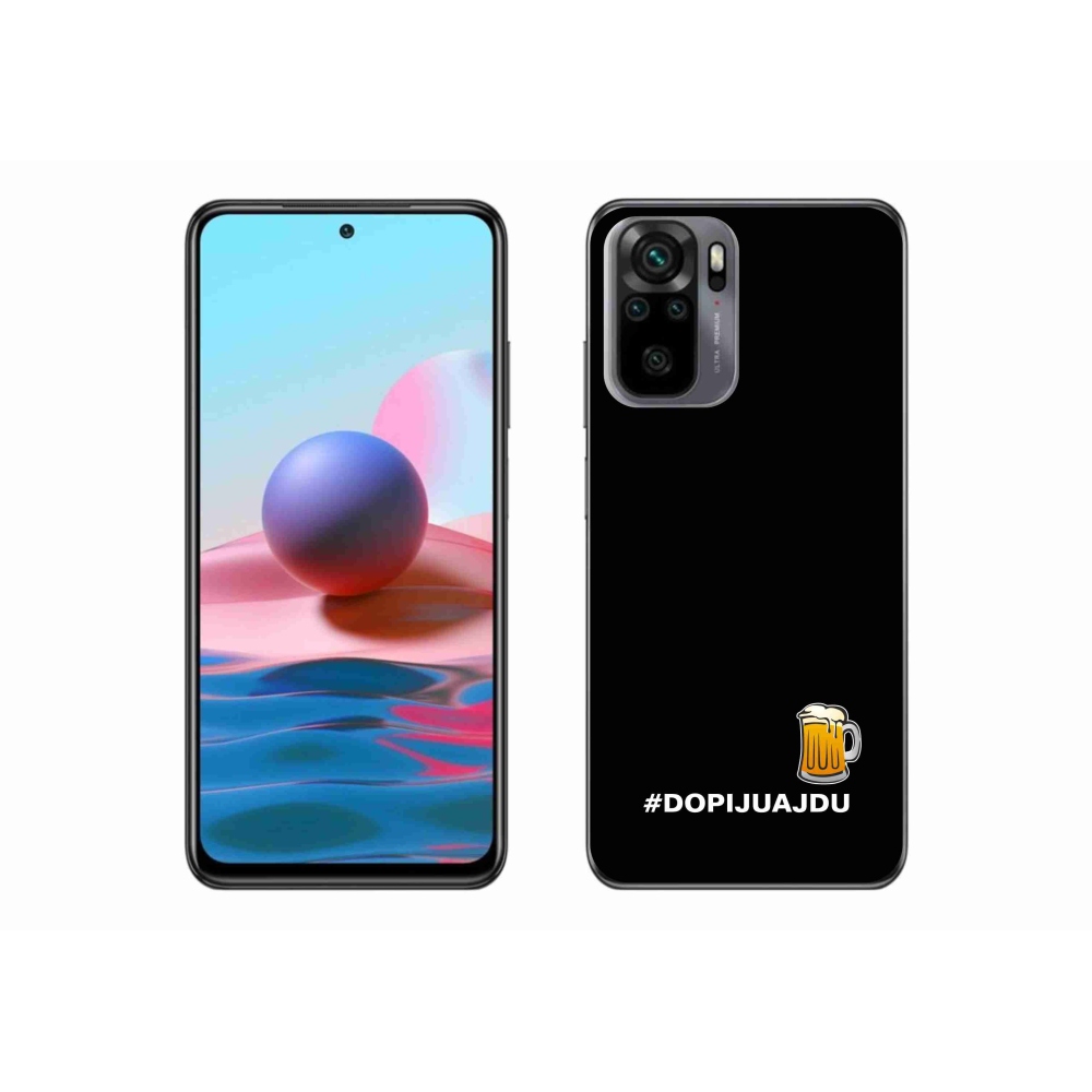 Gelový kryt mmCase na Xiaomi Poco M5s - pivní motiv 1 černé pozadí