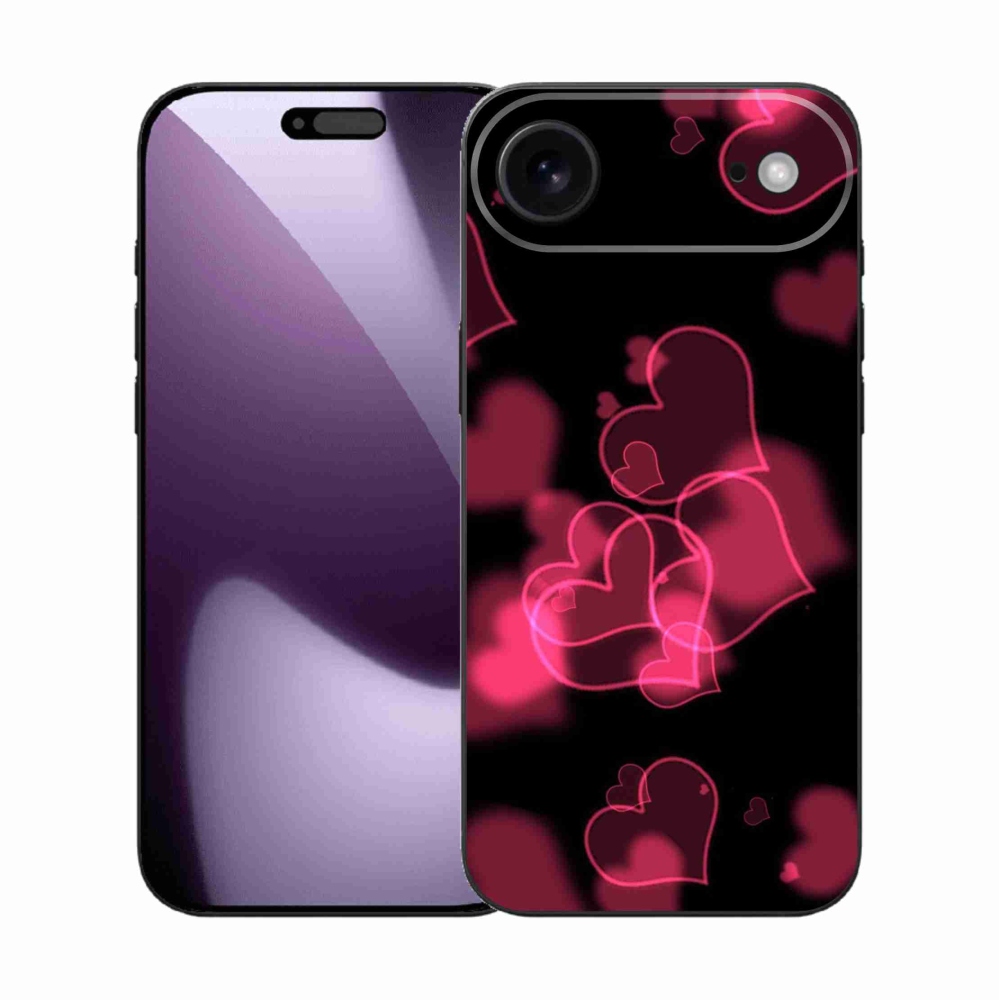 Gelový kryt mmCase na iPhone 17 Air - červená srdíčka