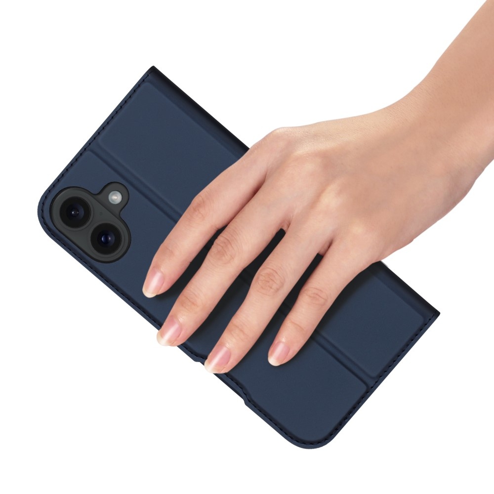 DUX knížkové pouzdro na iPhone 16 - tmavěmodré