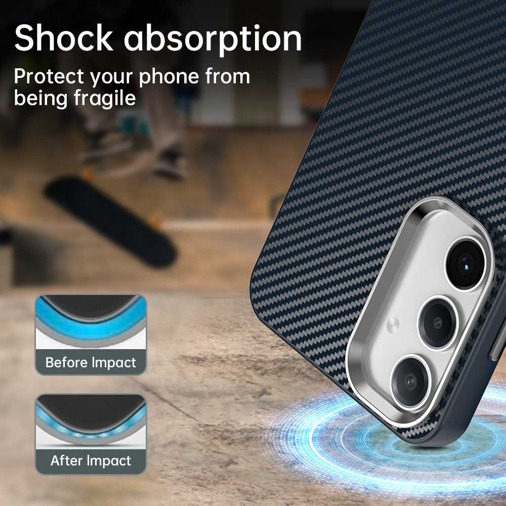 Texture Fiber odolný kryt na Samsung Galaxy S25 - modrý