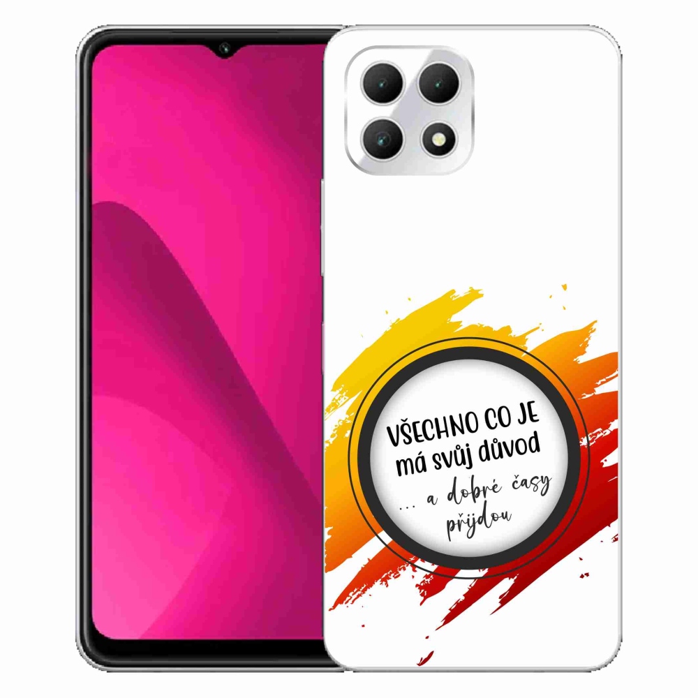 Gelový kryt mmCase na T-Mobile T Phone 2 - citát 3 bílé pozadí