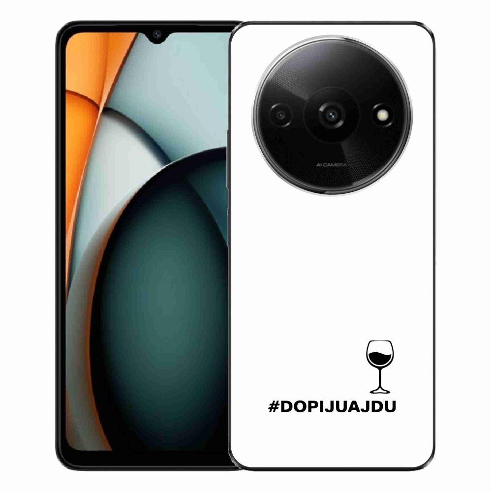 Gelový kryt mmCase na Xiaomi Redmi A3  - vinný motiv bílé pozadí