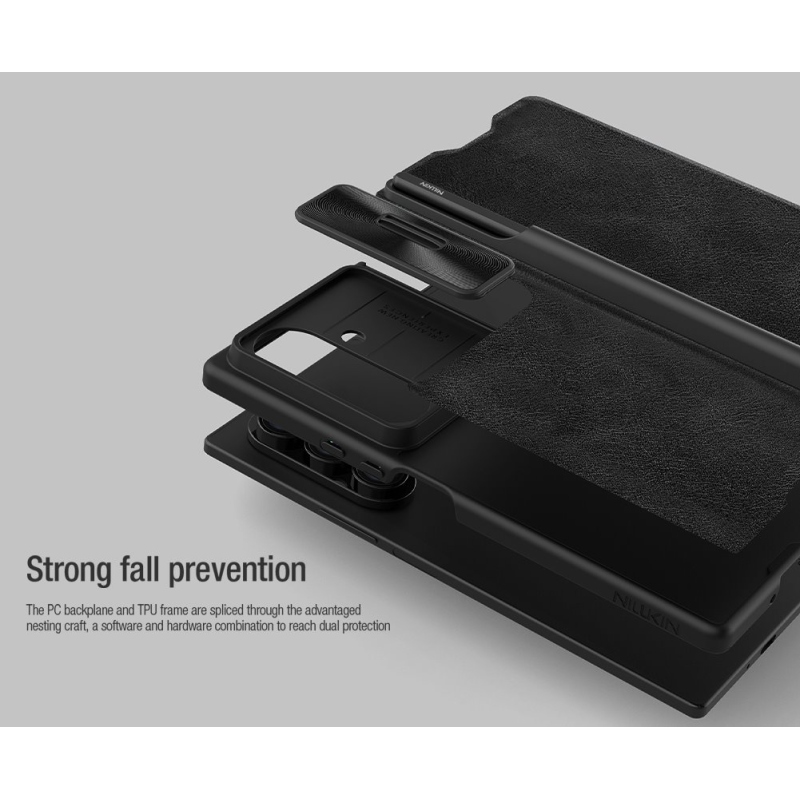Nillkin Qin Book PRO Pen Slot Pouzdro pro Samsung Galaxy Z Fold 7 Brown