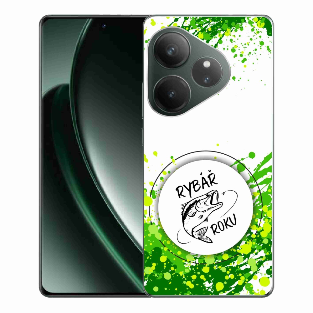 Gelový kryt mmCase na Realme GT 6 5G/GT 6T 5G - rybář roku bílé pozadí