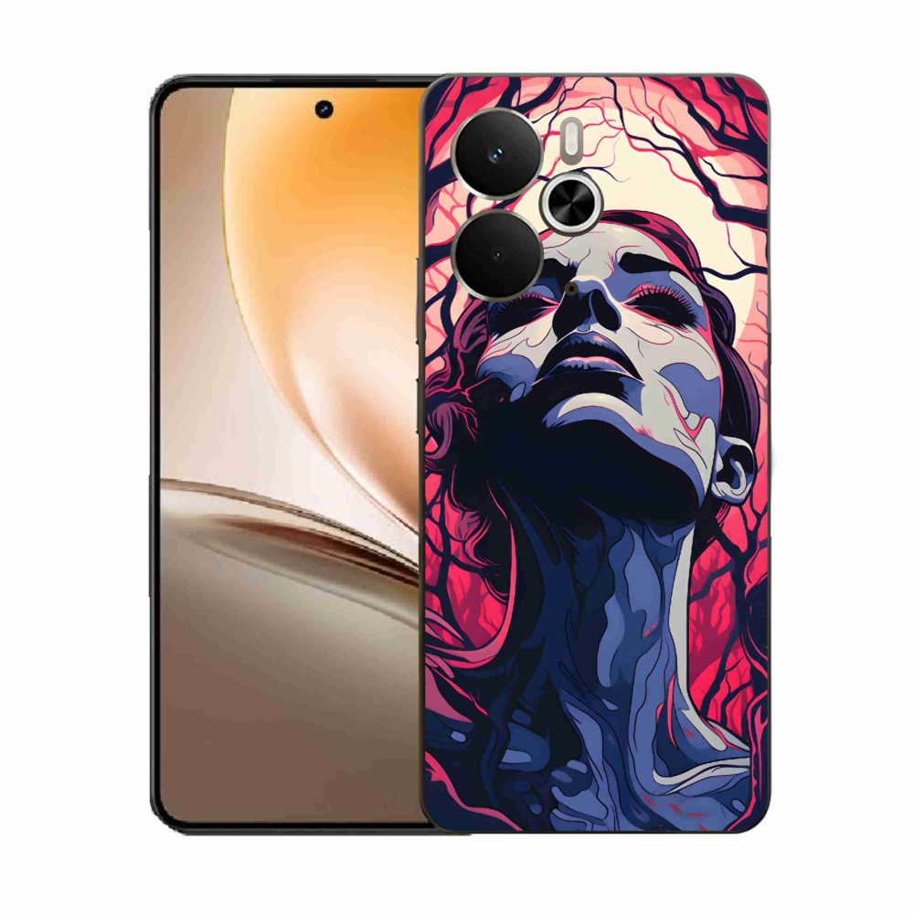 Gelový kryt mmCase na Realme 14 5G - abstraktní obličej