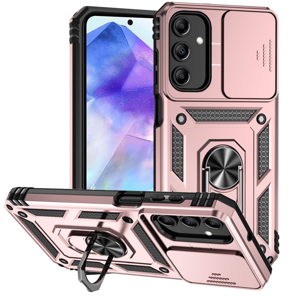 Slide odolný hybridní kryt pro Samsung Galaxy A55 5G - růžovozlatý