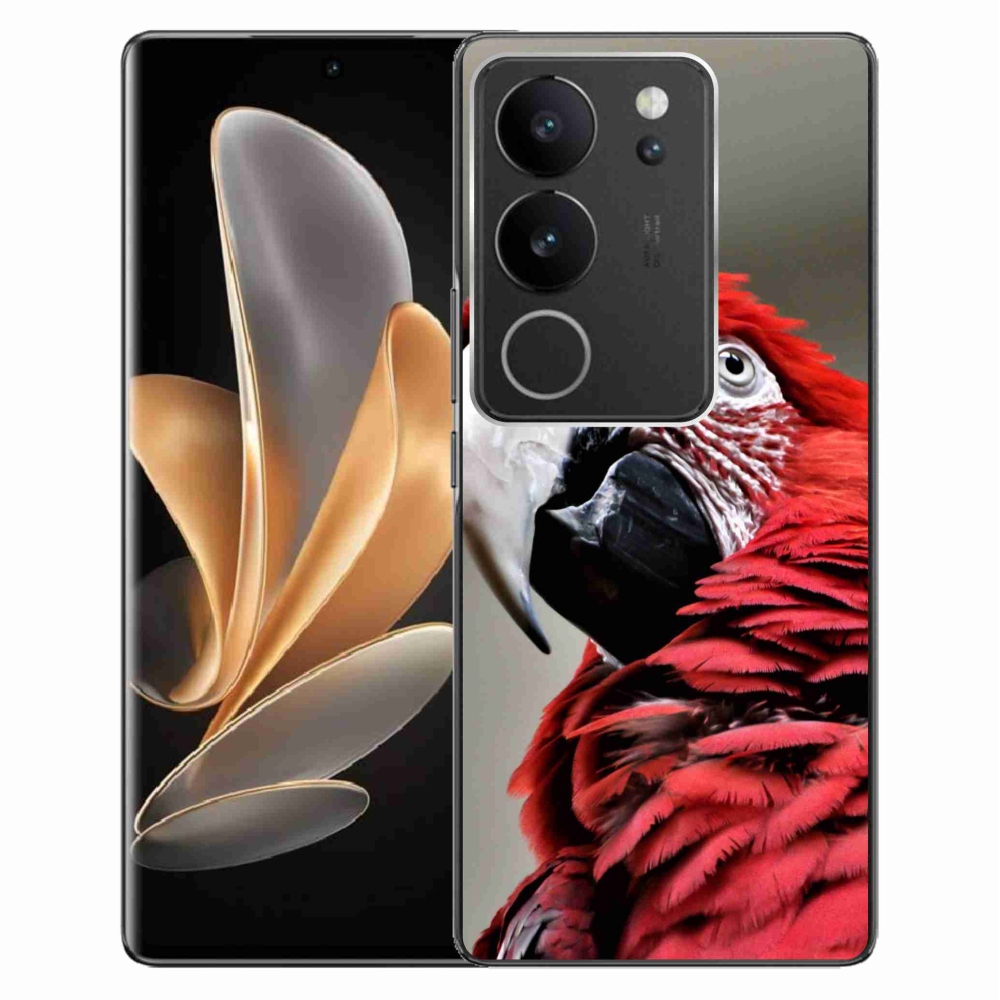 Gelový obal mmCase na Vivo V29 5G - papoušek ara červený